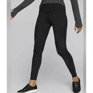 Athleta Sophia Street Moto Tight Leggings Ankle Zip High Waist Size Large